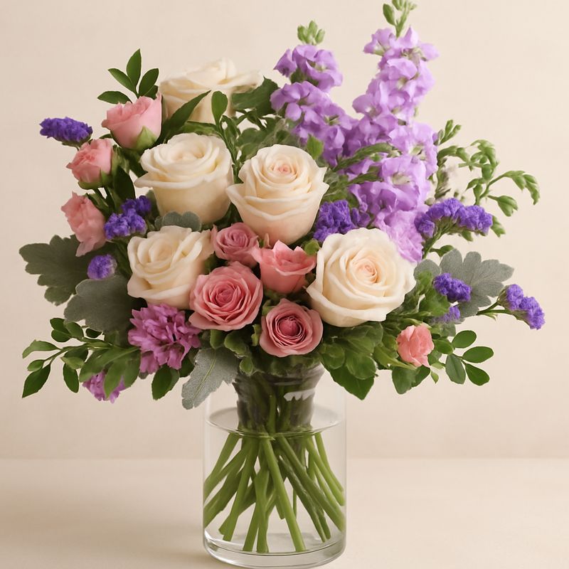 Lavender Glaze Spring Pitcher